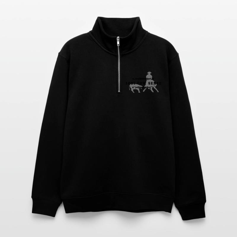 Unisex Pullover mit Zip-Kragen