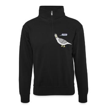 City pigeons GURU - Unisex sweater with zip collar - black - Front