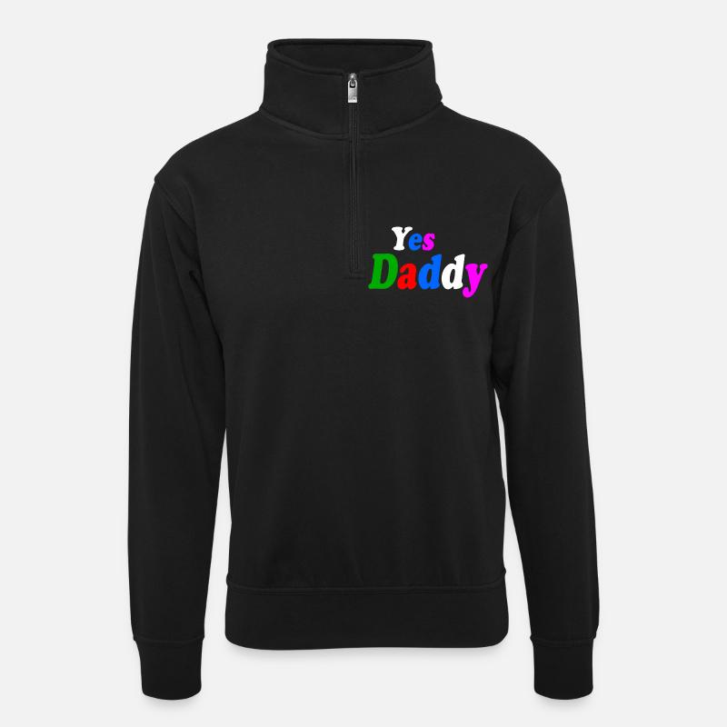 Yes daddy - Sweat col montant zippé unisexe - noir