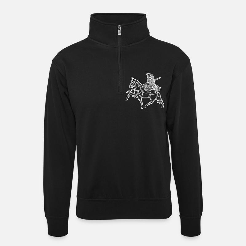cavalier - Sweat col montant zippé unisexe - noir