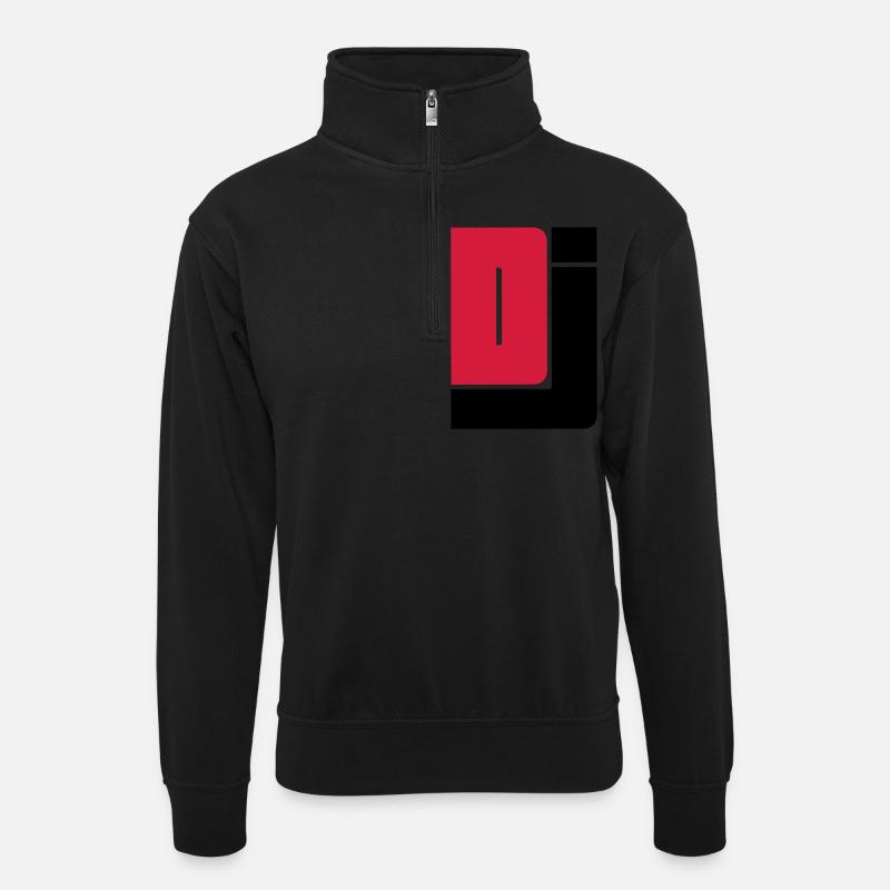 DJ - Sweat col montant zippé unisexe - noir