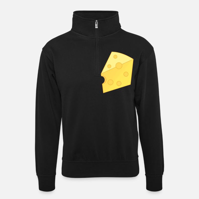 fromage - Sweat col montant zippé unisexe - noir