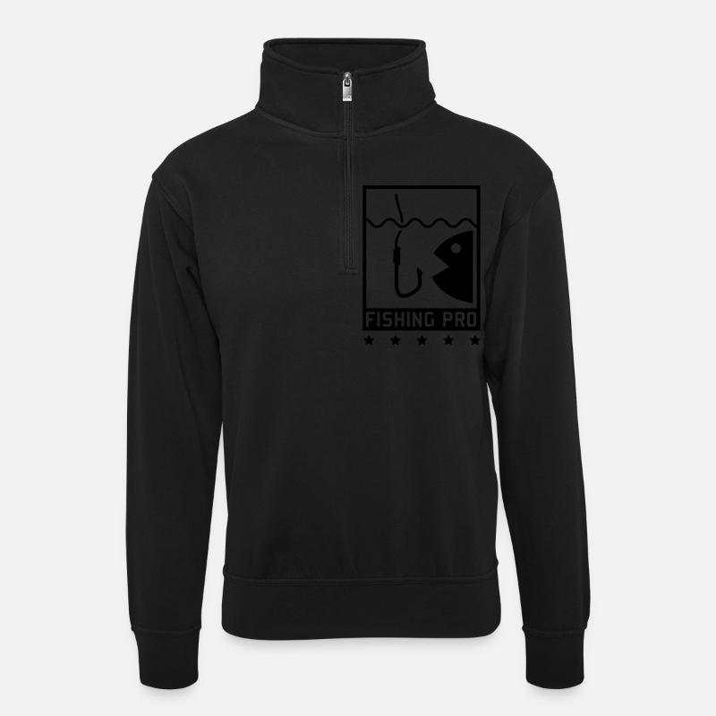 fisching_pro_f1 - Sweat col montant zippé unisexe - noir