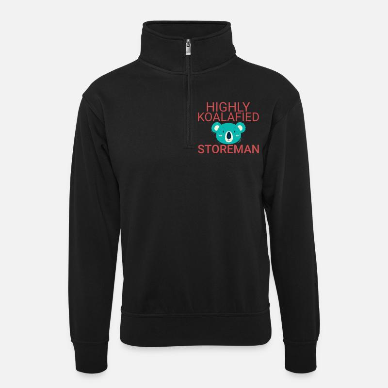 Storeman Koalafied - Sweat col montant zippé unisexe - noir
