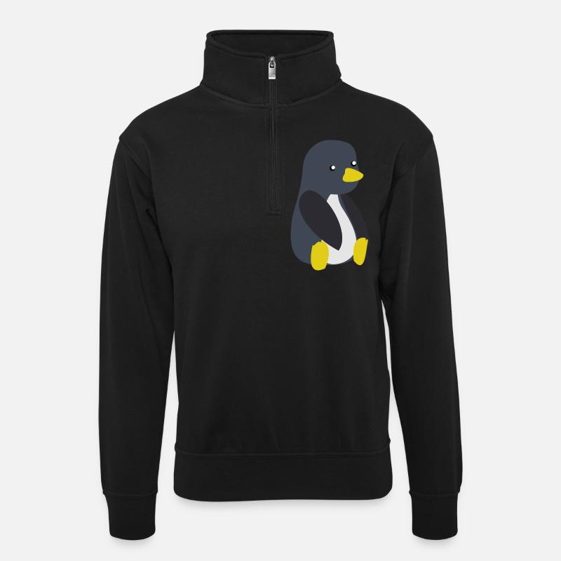 Penguin bébé - Sweat col montant zippé unisexe - noir