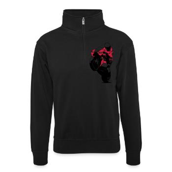 Moto-GP Racing - Unisex sweater with zip collar - black - Front