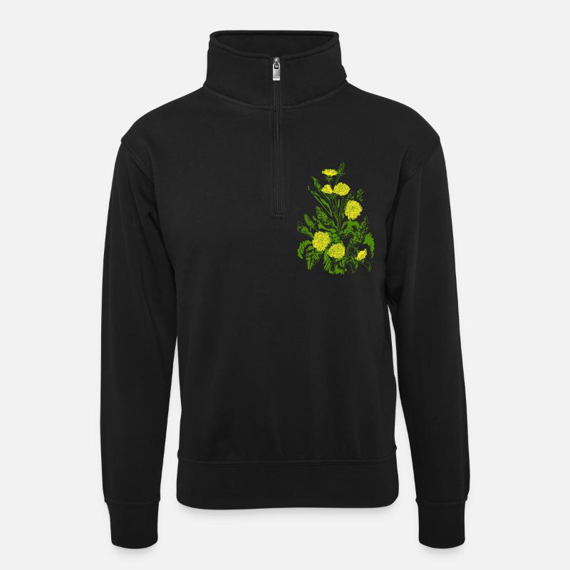 MÆLKEBØTTER - Unisex-sweatshirt med zipkrave - sort