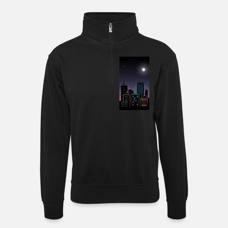 h4Ei5wbLTM6b37IDxxT9YA - Sweat col montant zippé unisexe - noir