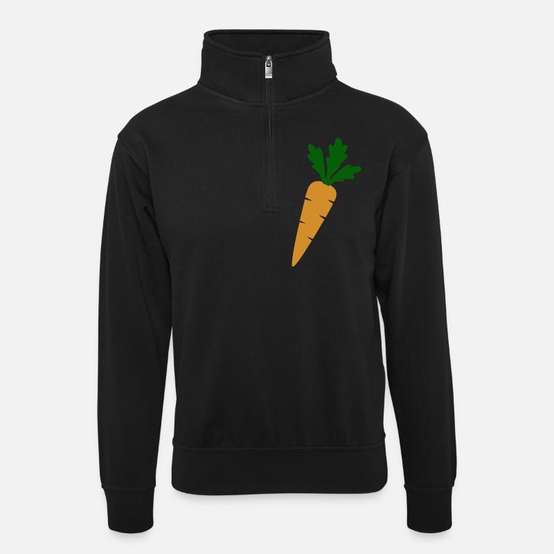 moehre - Unisex Pullover mit Zip-Kragen - Schwarz