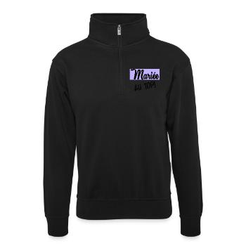 ZUKÜNFTIGE BRAUT. Junggesellinnenabschied. HOCHZEIT - Unisex Pullover mit Zip-Kragen - Schwarz - Vorne
