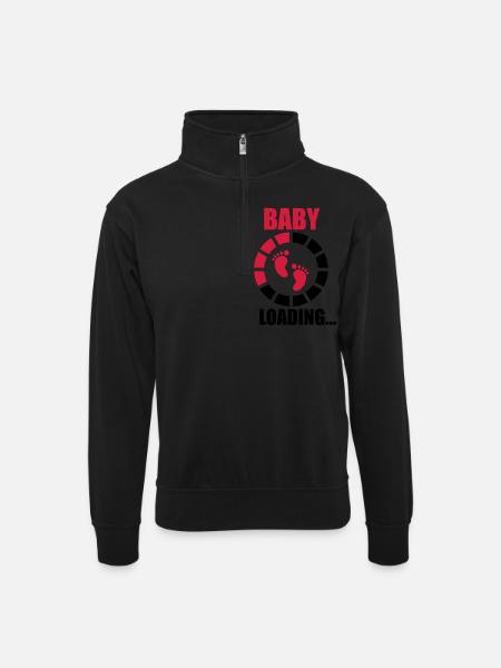 Baby loading - Sweat col montant zippé unisexe - noir
