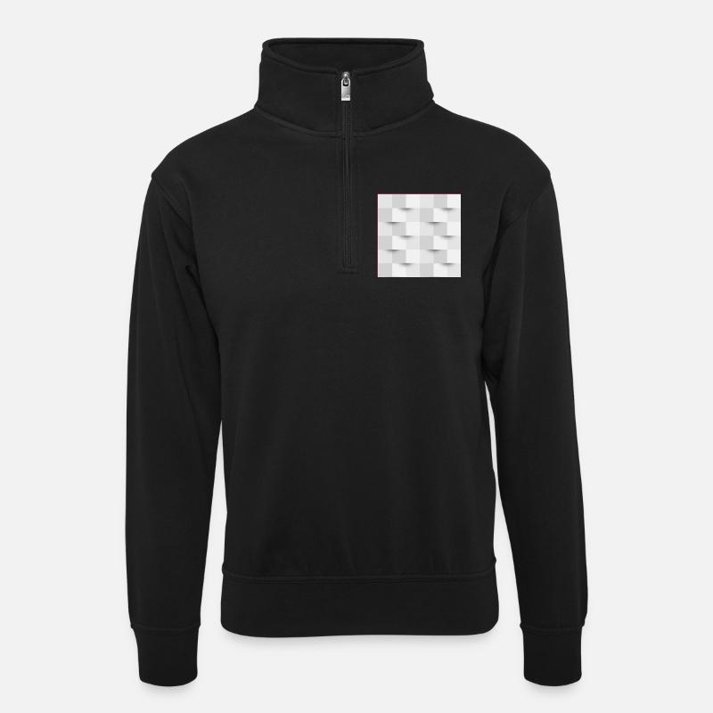 optical illusion - poster - Unisex sweater with zip collar - black