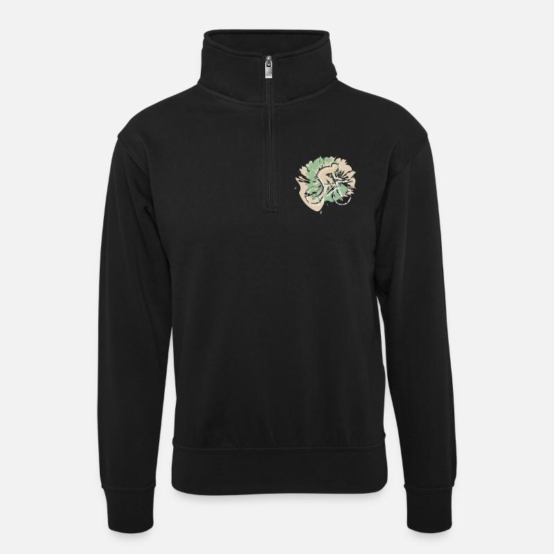 Vous et votre vélo - Sweat col montant zippé unisexe - noir