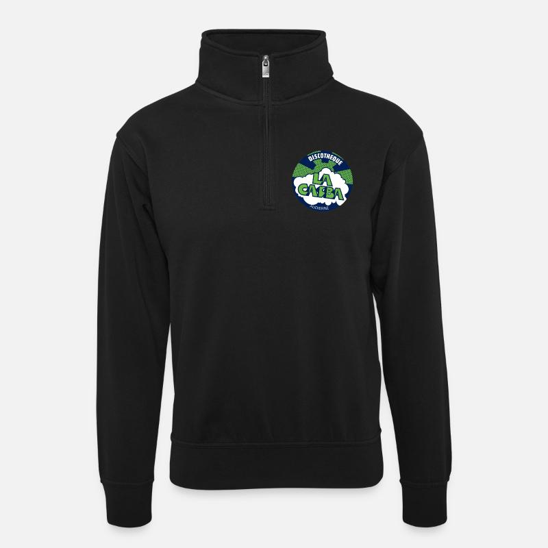 La Casba, Logo Sticker - Discothèque Audierne - Sweat col montant zippé unisexe - noir