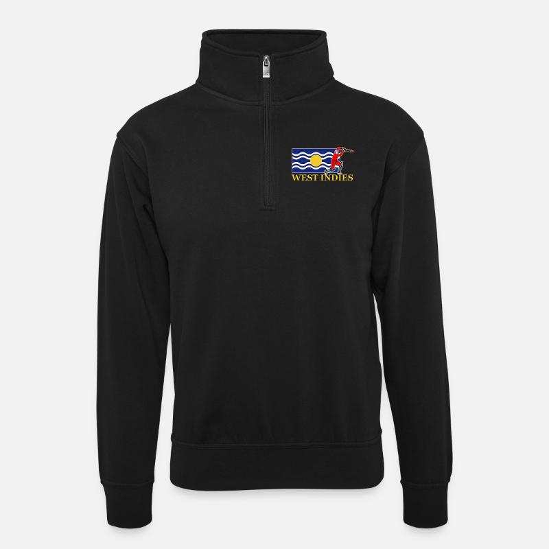 Joueur de cricket des Antilles - Sweat col montant zippé unisexe - noir