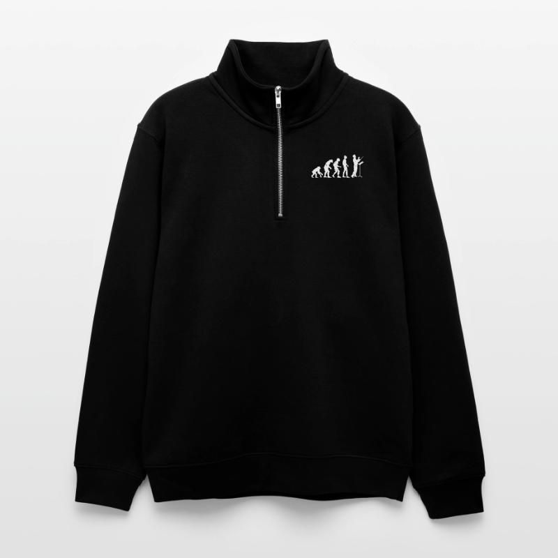 EVOLUTION DIRIGENT! Unisex Pullover mit Zip-Kragen