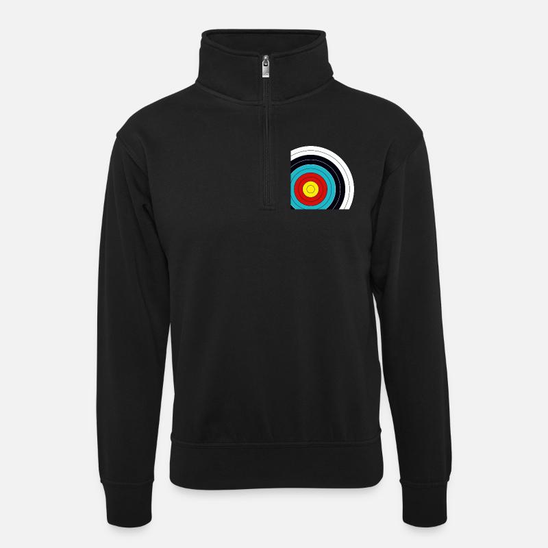 Coupe de tir à l'arc - Sweat col montant zippé unisexe - noir