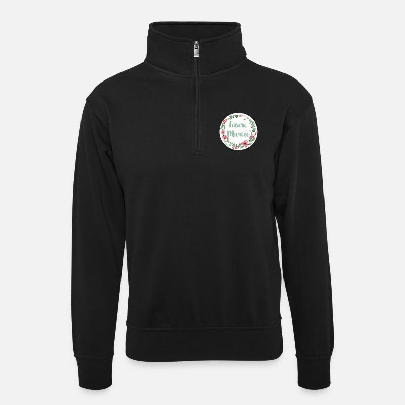 future_mariee_6 - Sweat col montant zippé unisexe - noir