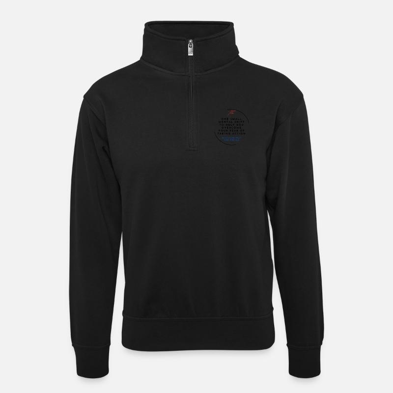 Pas de peur - Sweat col montant zippé unisexe - noir