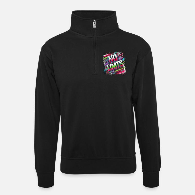 10C362A0 2081 4FCF B33B C88B0DCA9B3B - Unisex Pullover mit Zip-Kragen - Schwarz