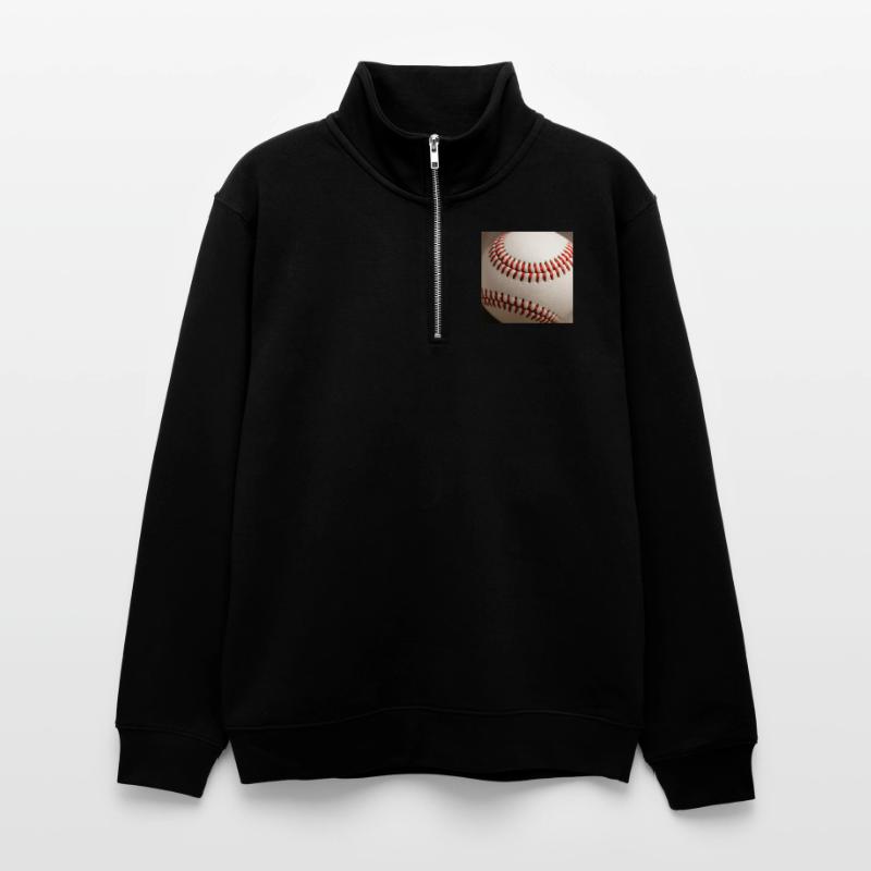 Unisex Pullover mit Zip-Kragen