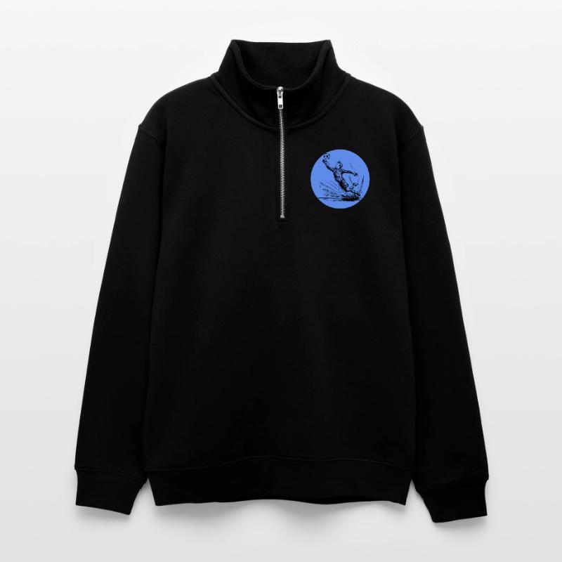 Torwart Unisex Pullover mit Zip-Kragen