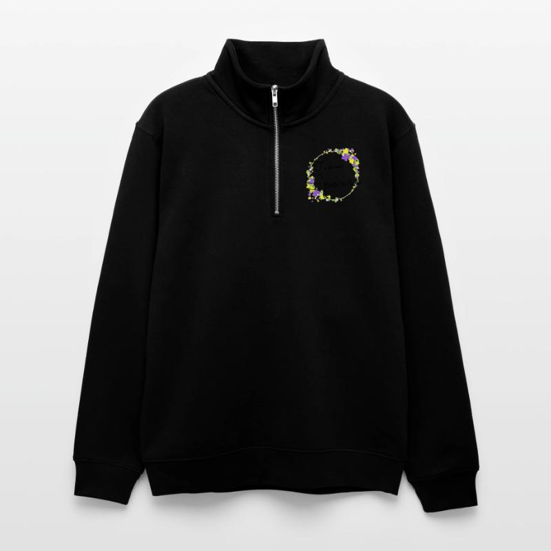 Team Spouse non binary/Team Verfiancé non binary Unisex sweater with zip collar