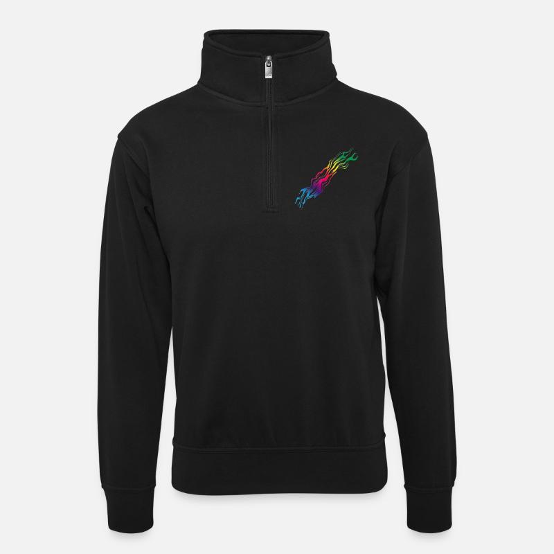 Arc / arc - Sweat col montant zippé unisexe - noir