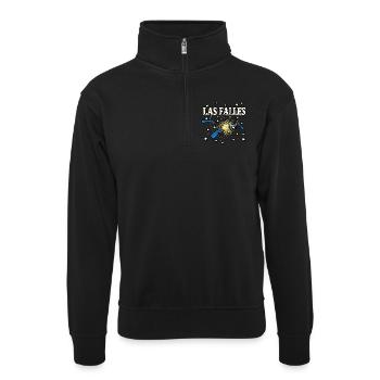 Falles Truenos - Unisex Pullover mit Zip-Kragen - Schwarz - Vorne