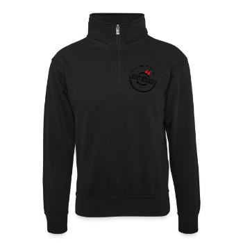 Echt Kölsch - Unisex Pullover mit Zip-Kragen - Schwarz - Vorne