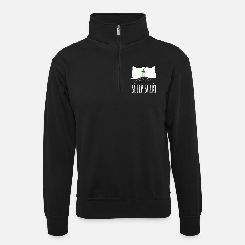 Feux d’artifice Lève-tard - Sweat col montant zippé unisexe - noir