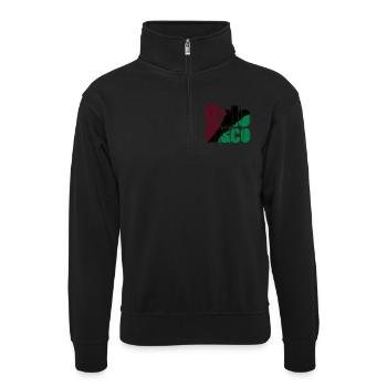 Italo Disco - Sweat col montant zippé unisexe - noir - Devant