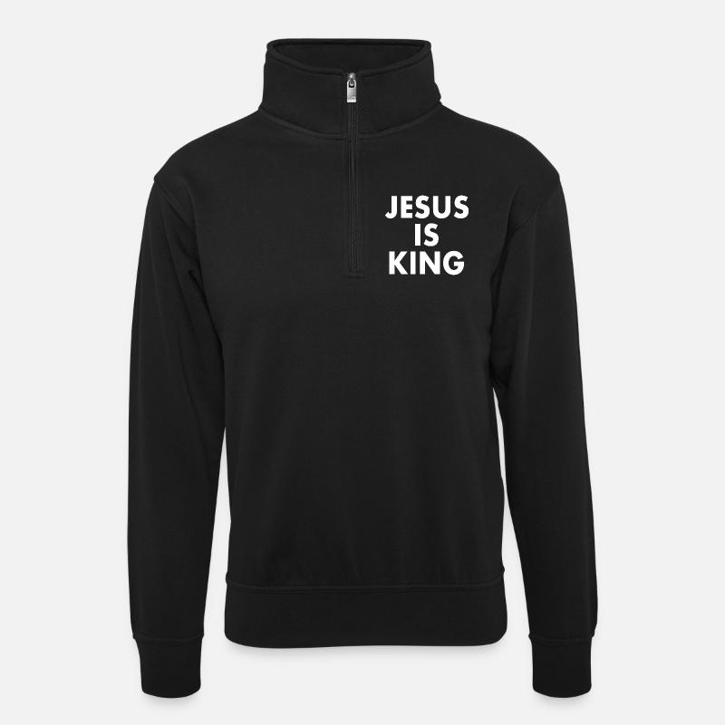 Jesus is king - Sweat col montant zippé unisexe - noir