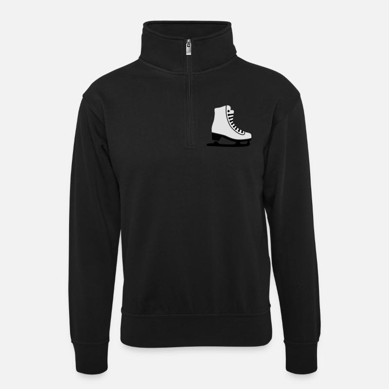 Skate - Unisex sweater with zip collar - black