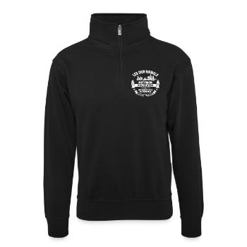 polizisten - Unisex Pullover mit Zip-Kragen - Schwarz - Vorne