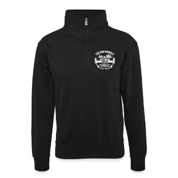 imker - Unisex Pullover mit Zip-Kragen - Schwarz - Vorne