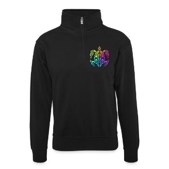 tahiti turtle - Sweat col montant zippé unisexe - noir - Devant