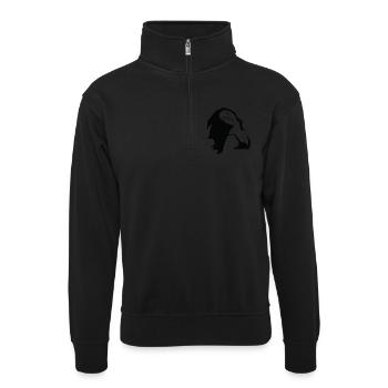 Graffiti Template Style Woman - Unisex sweater with zip collar - black - Front