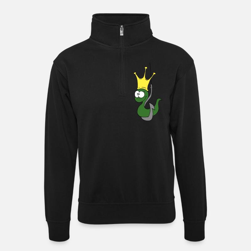 Le roi de la pêche - Sweat col montant zippé unisexe - noir