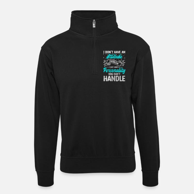 Kellner Fachkraft Lustig Beruf Service - Unisex Pullover mit Zip-Kragen - Schwarz