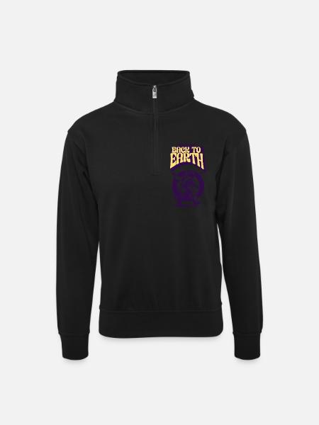 Back to Earth Astronaut - Unisex sweater with zip collar - black
