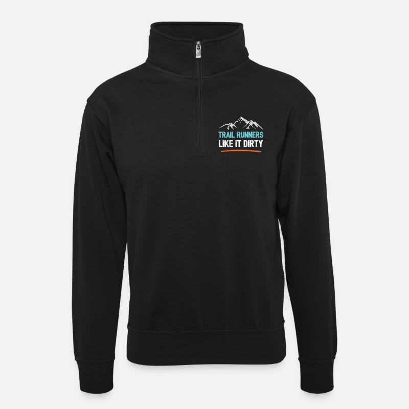 Trail Runners Comme il sale - Sweat col montant zippé unisexe - noir