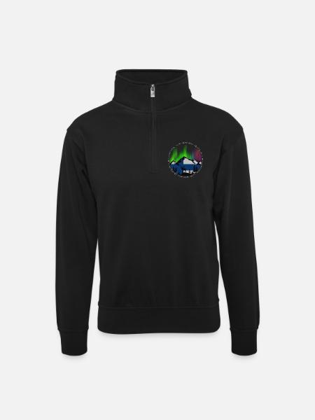 Northern Lights Experience Design - Unisex sweater with zip collar - black