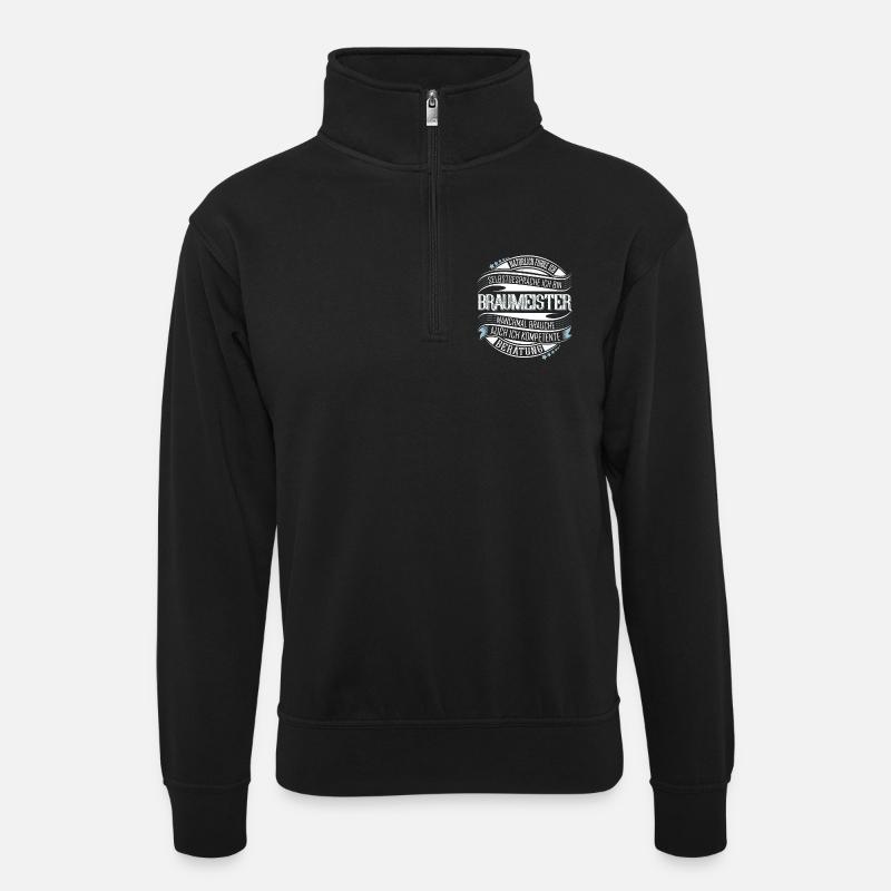 Braumeister - Unisex Pullover mit Zip-Kragen - Schwarz