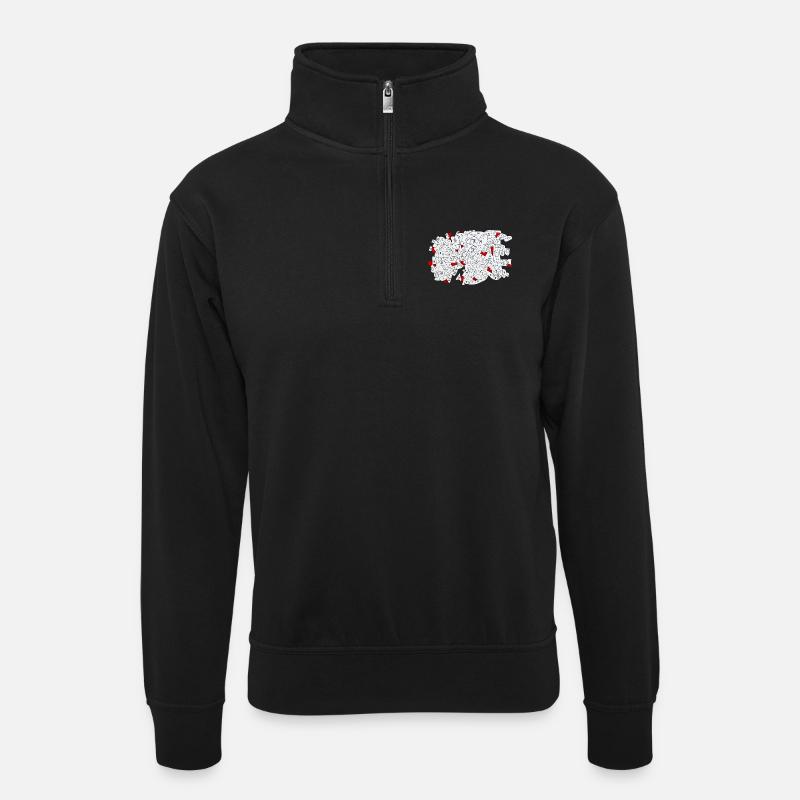 I Do It My Way - Unisex Pullover mit Zip-Kragen - Schwarz