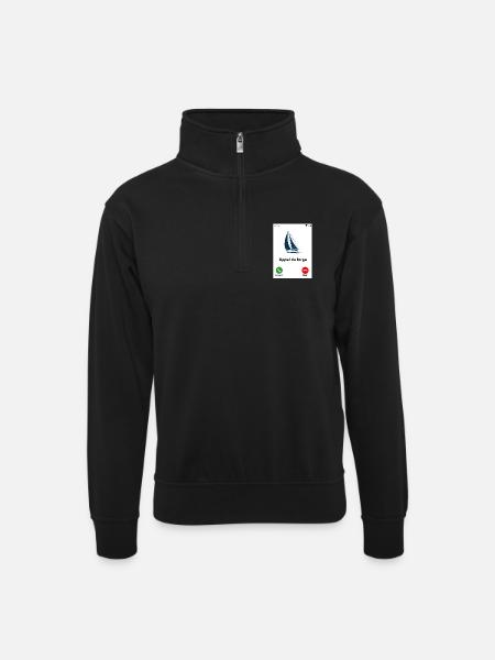 Appel du large - Sweat col montant zippé unisexe - noir