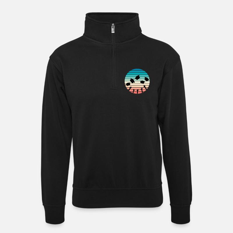 Graduation - Graduation Gift Ideas - Unisex Pullover mit Zip-Kragen - Schwarz