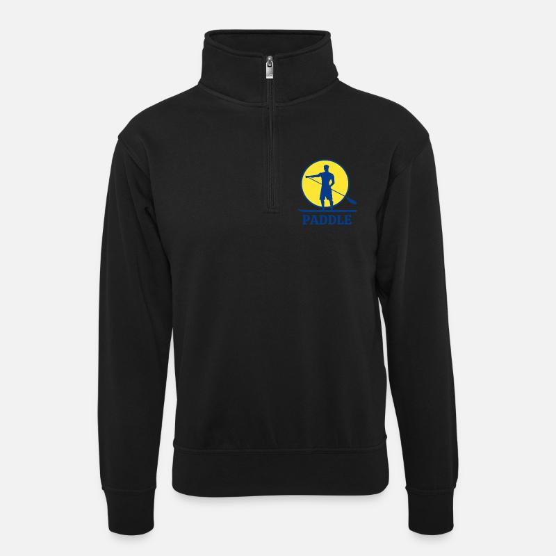 paddle, fan de paddle, stand up - Sweat col montant zippé unisexe - noir