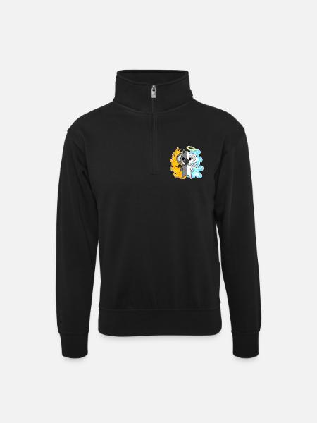Koala - Angels and Devils - Unisex sweater with zip collar - black