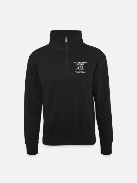 Manger avec le micro allumé - Sweat col montant zippé unisexe - noir